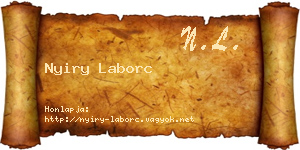 Nyiry Laborc névjegykártya